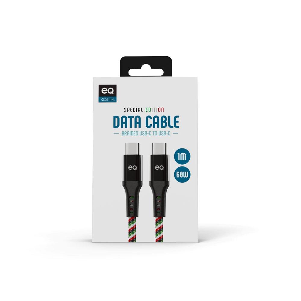 EQ 60W USB-C to USB-C 1M Cable - Multicolor