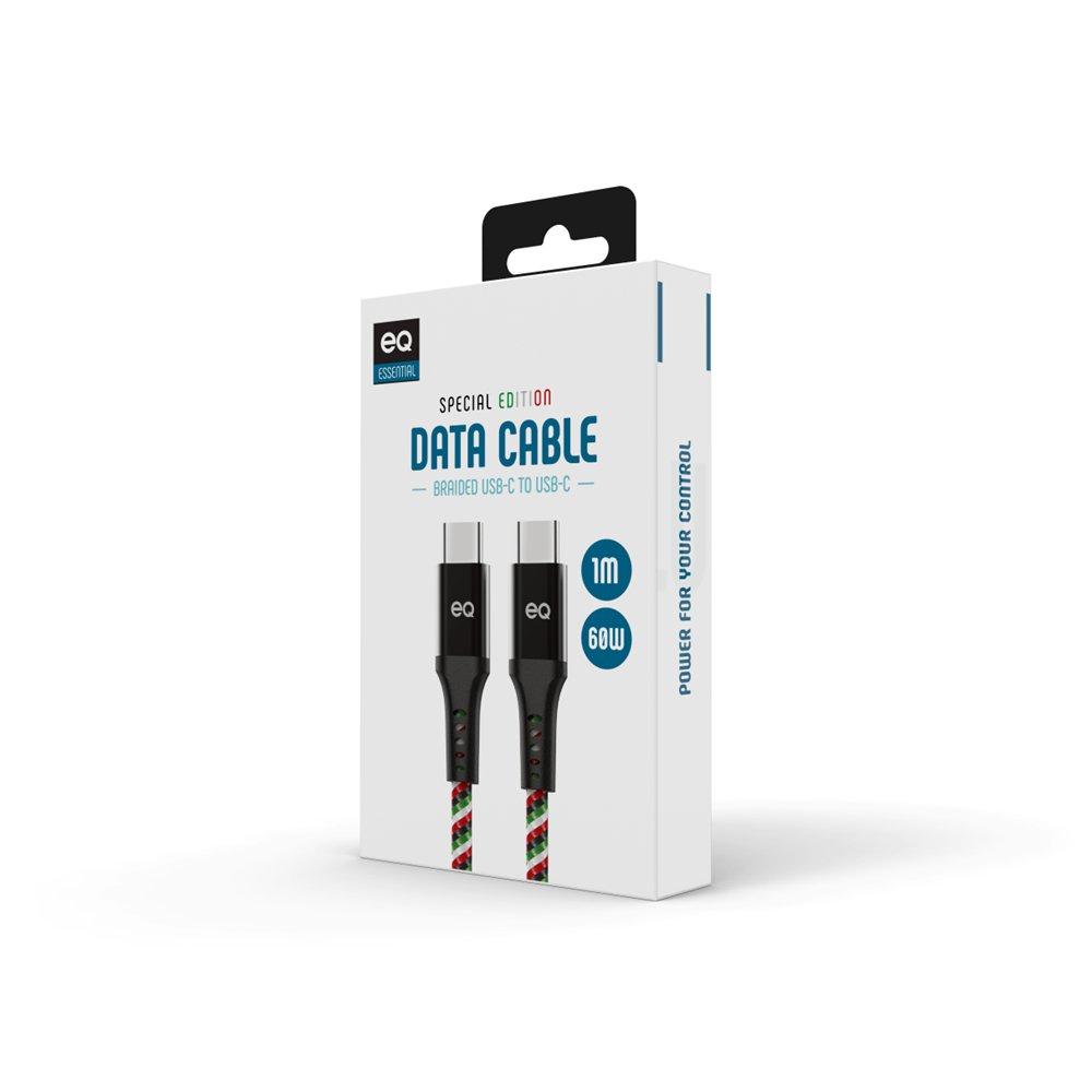 EQ 60W USB-C to USB-C 1M Cable - Multicolor