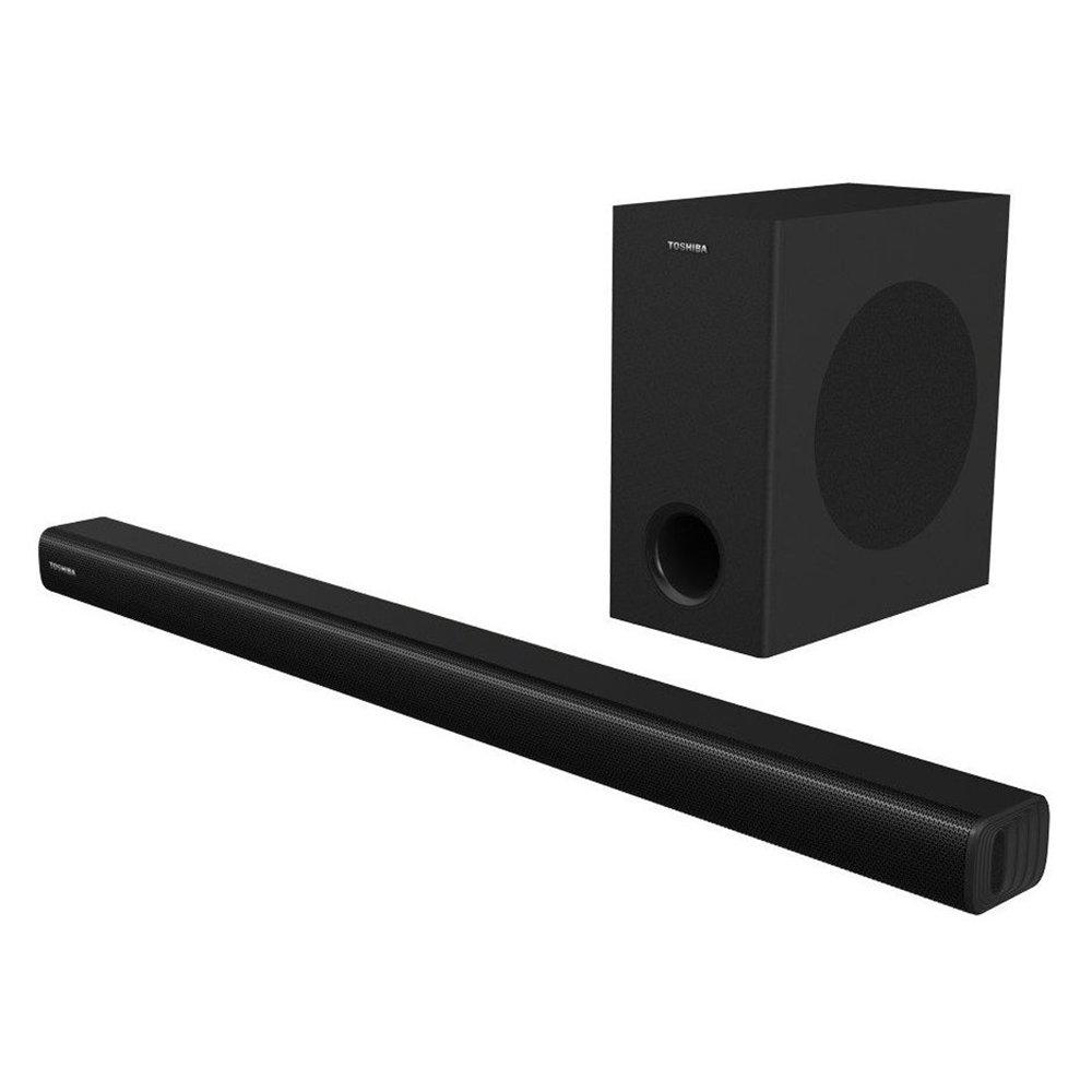 ساوند بار لاسلكي 200 واط من توشيبا، 2.1 قناة، TS218 - أسود