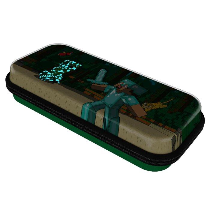 PDP Nintendo Switch Travel Case Plus GLOW: Minecraft Forest Battle - Multicolored