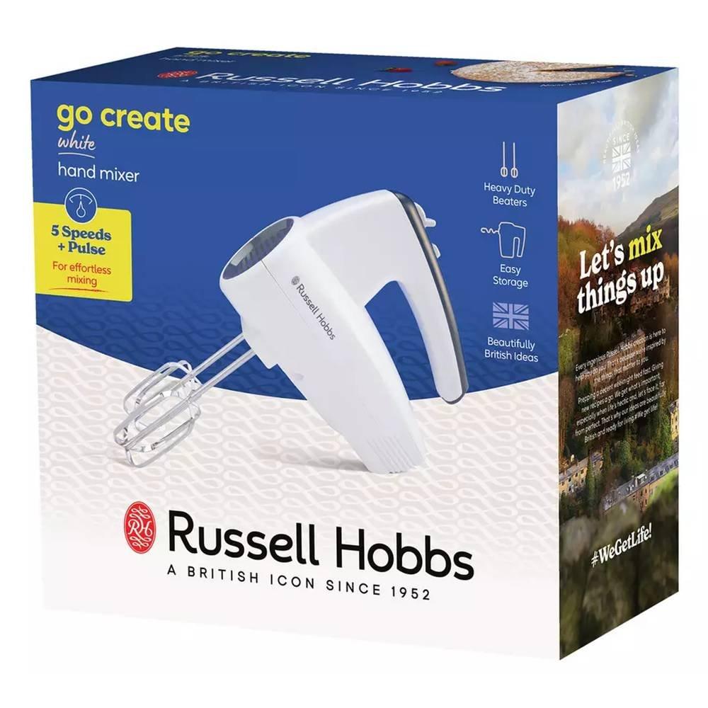 Russell Hobbs Go Great Hand Mixer, 250 Watt, 5speed, 27520 - White