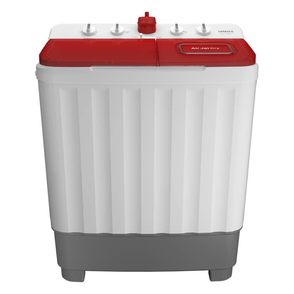 Hitachi Twin Tub Washer, 9KG, LTT 09JWT COR - White with Red lid