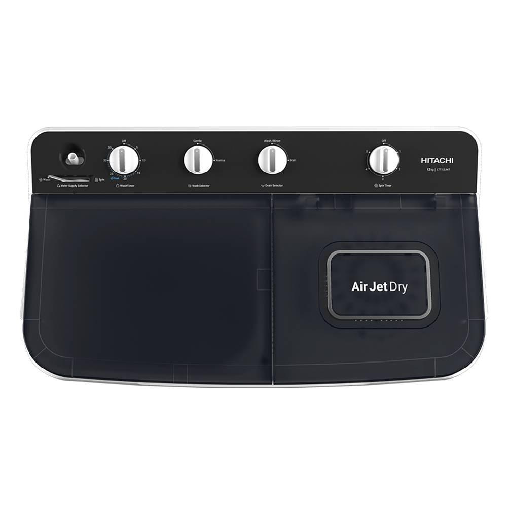 Hitachi Twin Tub Washer, 12KG, LTT 12JWT MRG - White 