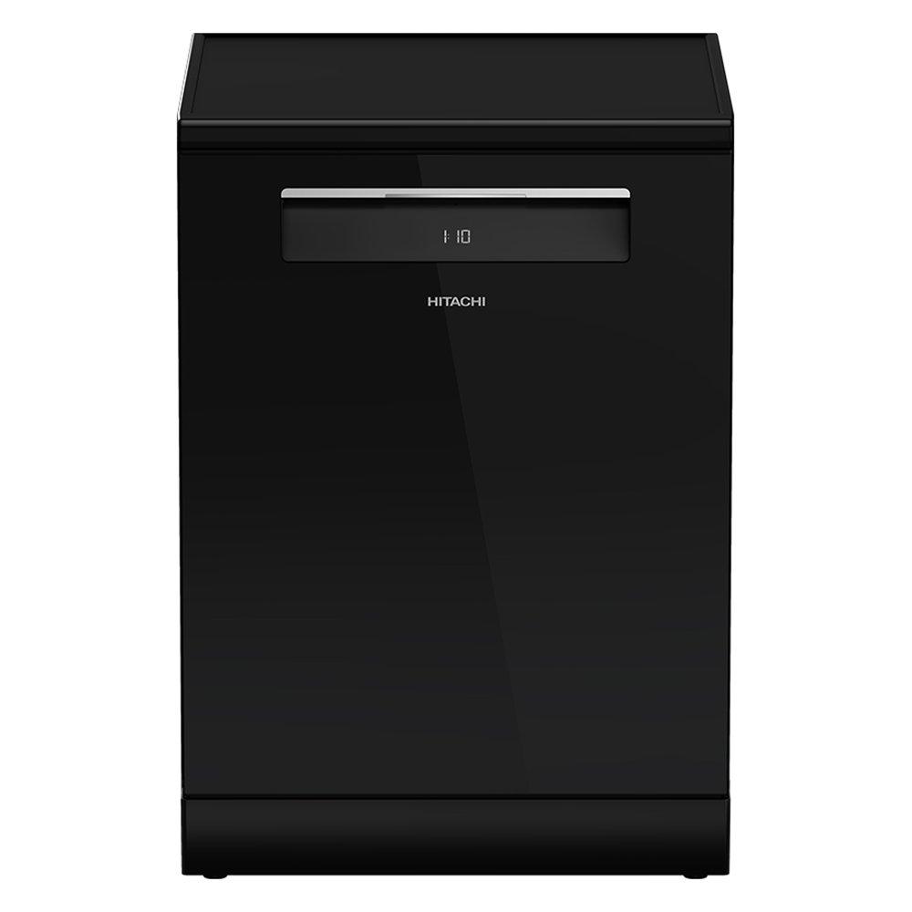 Hitachi Free Standing Dishwasher, 8 Programs, 15 Settings, HDF-F158CVGB - Black