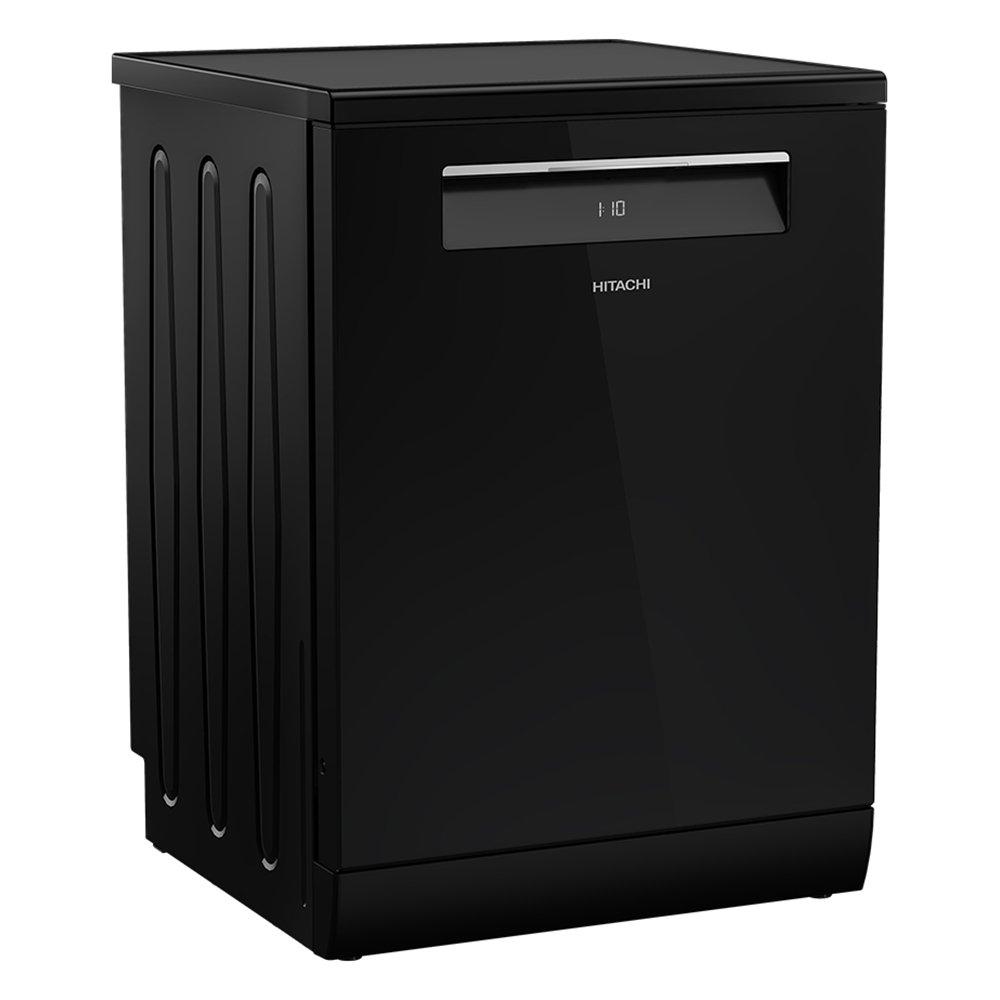 Hitachi Free Standing Dishwasher, 8 Programs, 15 Settings, HDF-F158CVGB - Black