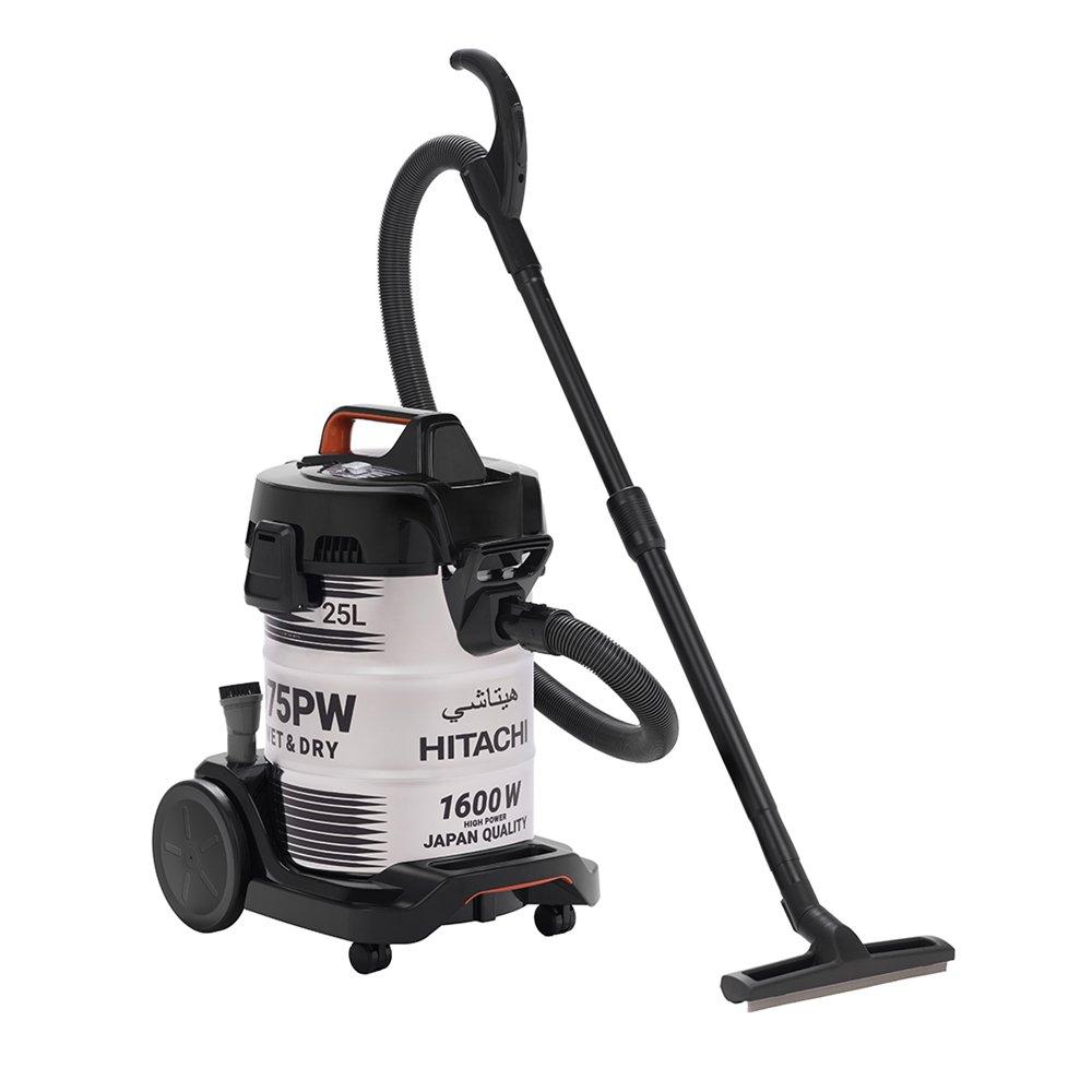Hitachi Wet & Dry Drum Vacuum Cleaner, 25L, CV-975PWBKGCM -  Black & White
