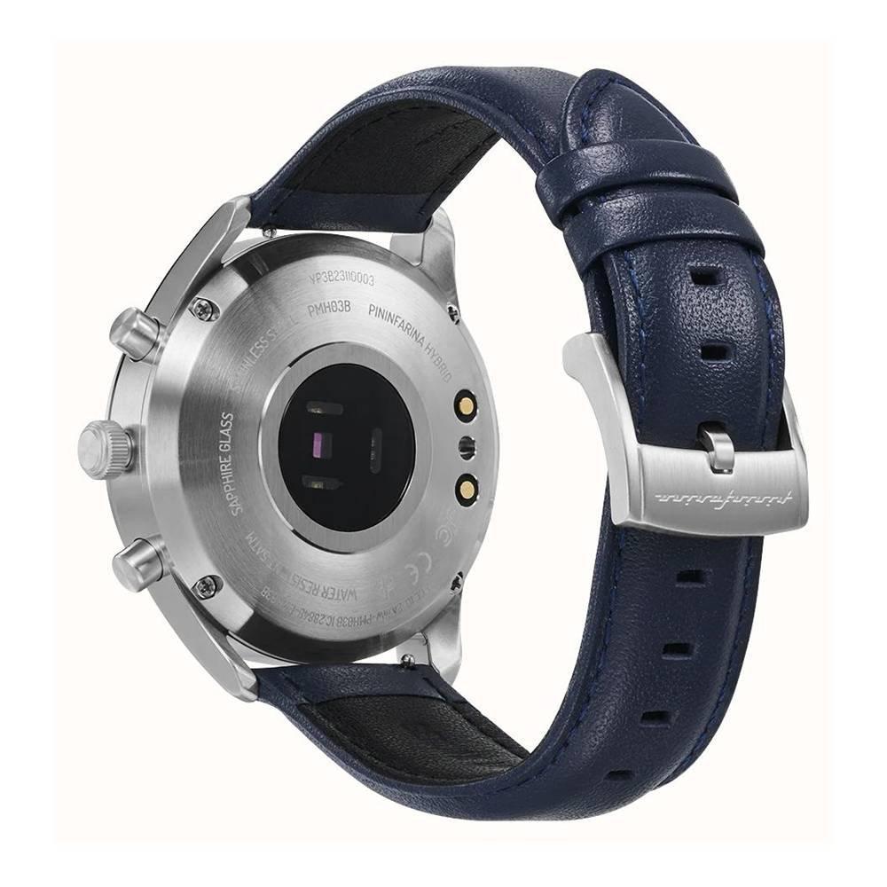 Pininfarina Men's Smart Watch, 44mm, Leather Band, PMH03B-06 - Blue 