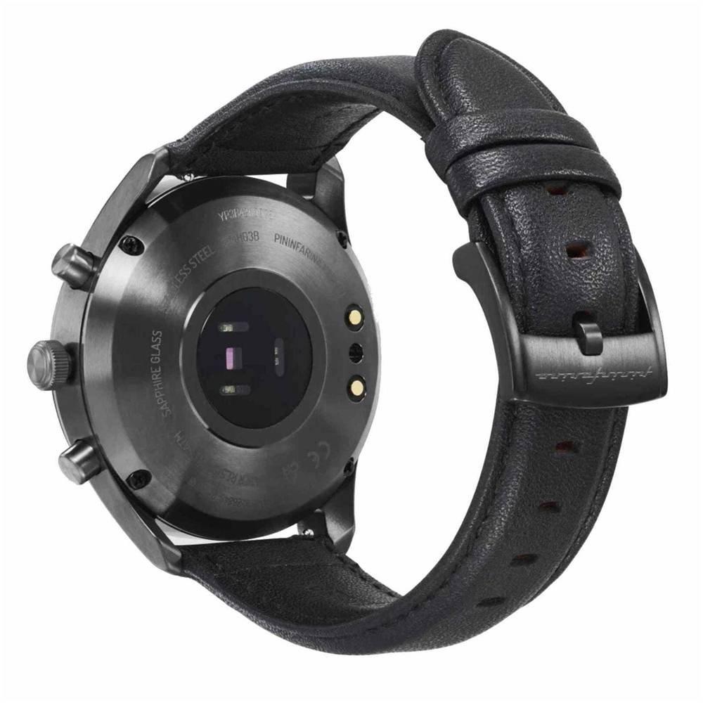 Pininfarina  Men's Smart Watch, 44mm, Leather Band, PMH03B-04 - Black