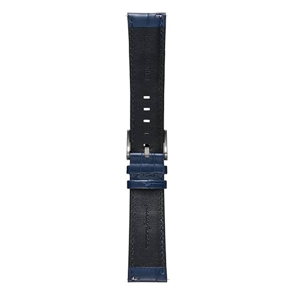 Pininfarina Leather Strap with Gray Steel Buckle For Pininfarina Watch 22mm, PB012 - Blue