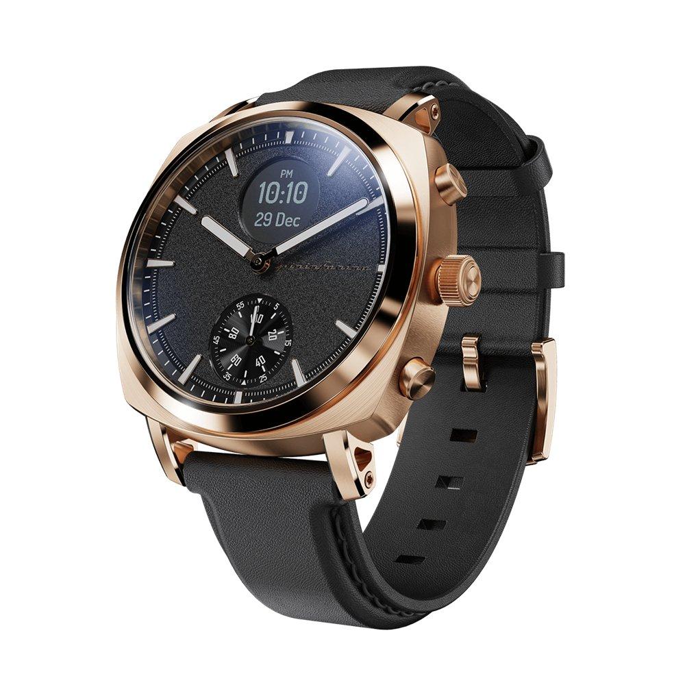 Pininfarina Senso Hybrid Men’s Smart Watch, 44mm, Leather Strap, PMH01A-03 – Black