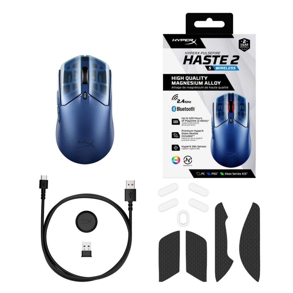 HyperX Pulsefire Haste 2 S Wireless Mouse, 9B001AA - Navy