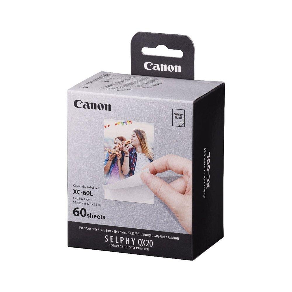 Canon QX20 54x85mm Square Printing Paper, 60 Sheets, 6756C001AA - White