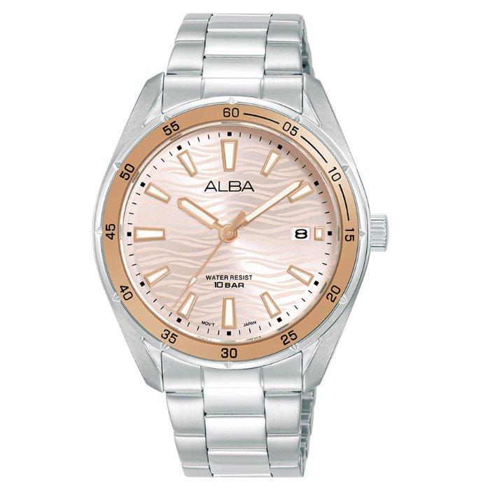 Alba Active Watch for Women, Analog, 36mm, Stainless steel Strap, AG8N65X1 - Silver