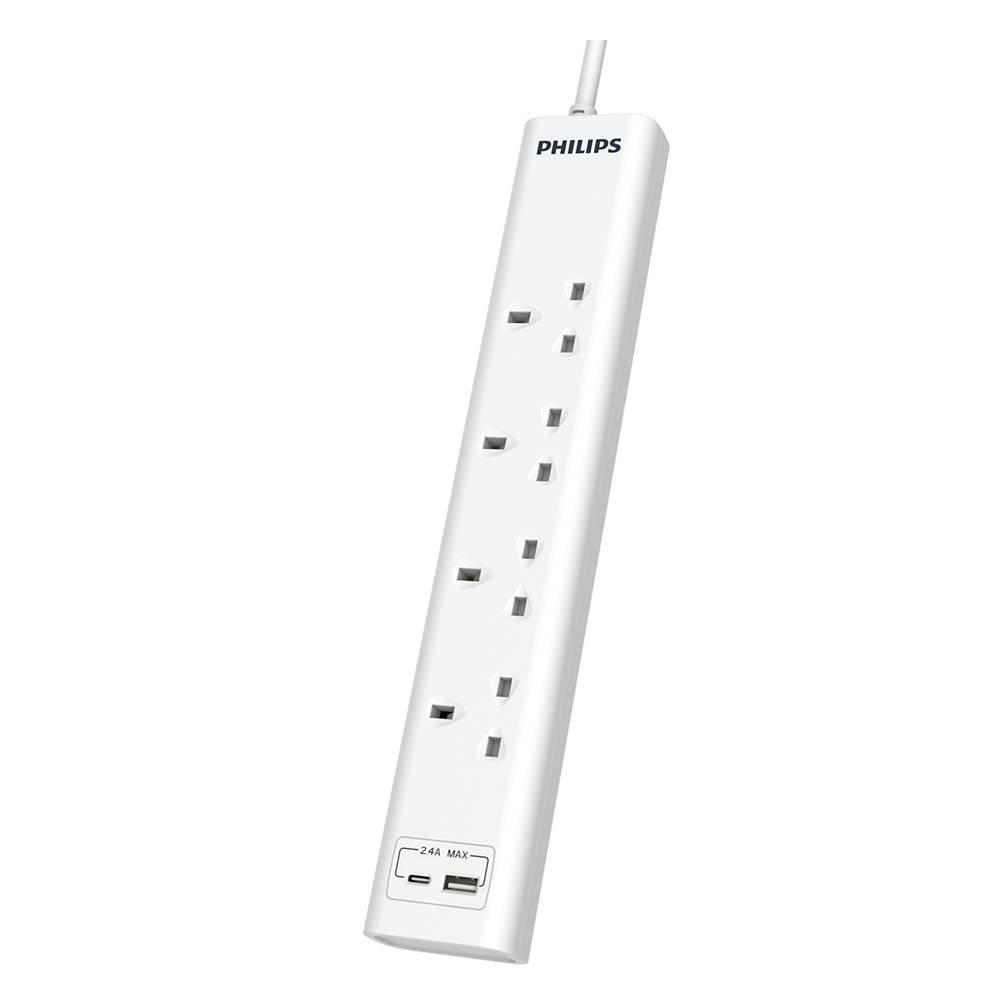 فيليبس Philips 4-way Power Extension 2m