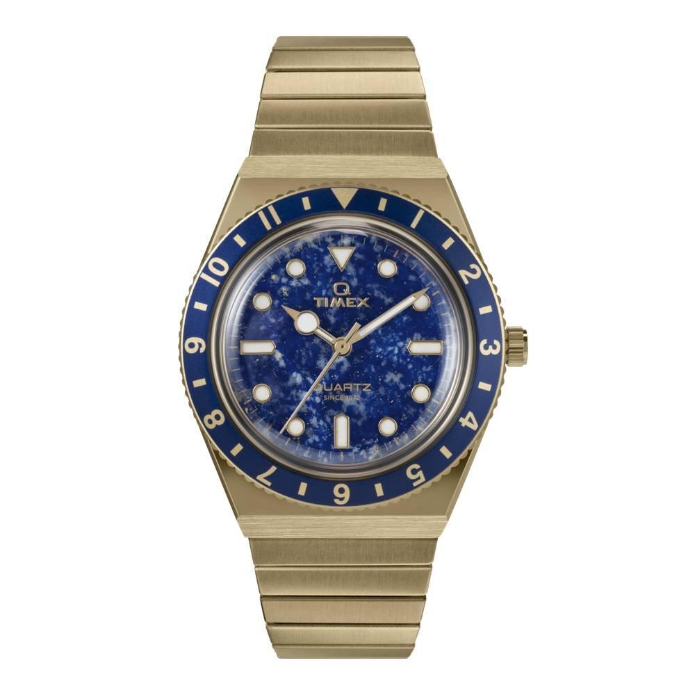 Timex Q Gold Casual Women’s Watch, Analogue, 36 mm, Stainless Steel Strap, TW2V92400 - Blue
