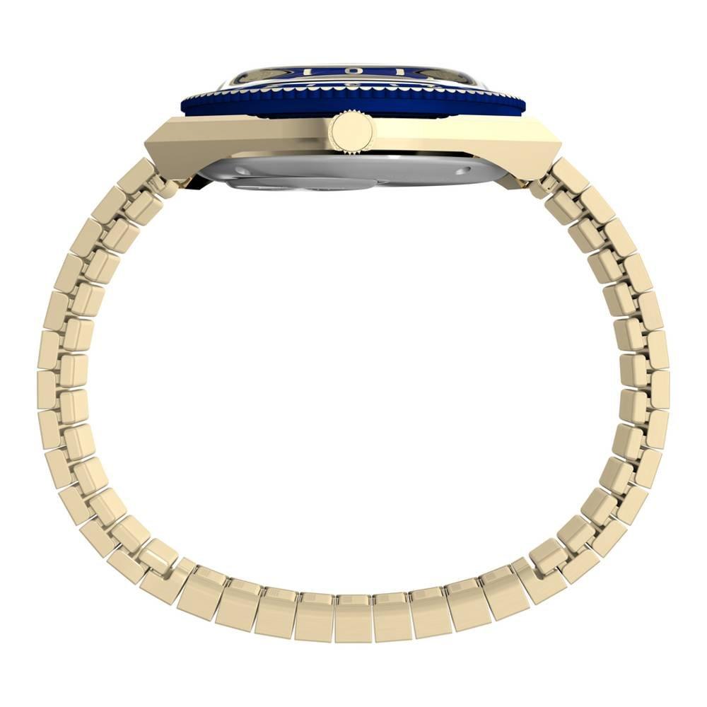 Timex Q Gold Casual Women’s Watch, Analogue, 36 mm, Stainless Steel Strap, TW2V92400 - Blue