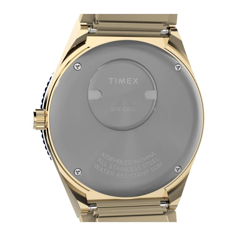 Timex Q Gold Casual Women’s Watch, Analogue, 36 mm, Stainless Steel Strap, TW2V92400 - Blue