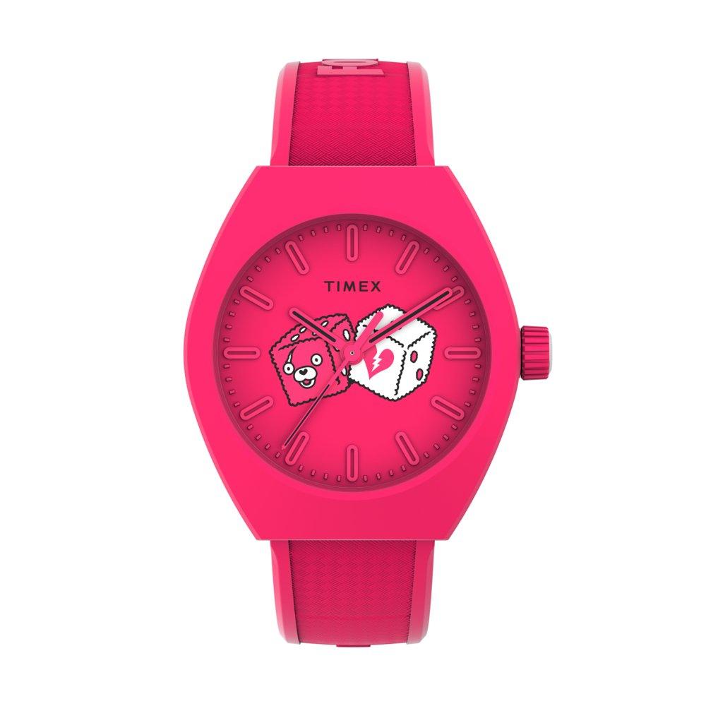 Timex Urban Pop x Fortnite, Analog, 40mm, Unisex,  Bio-TPU Strap, TW2W96800 - Pink 