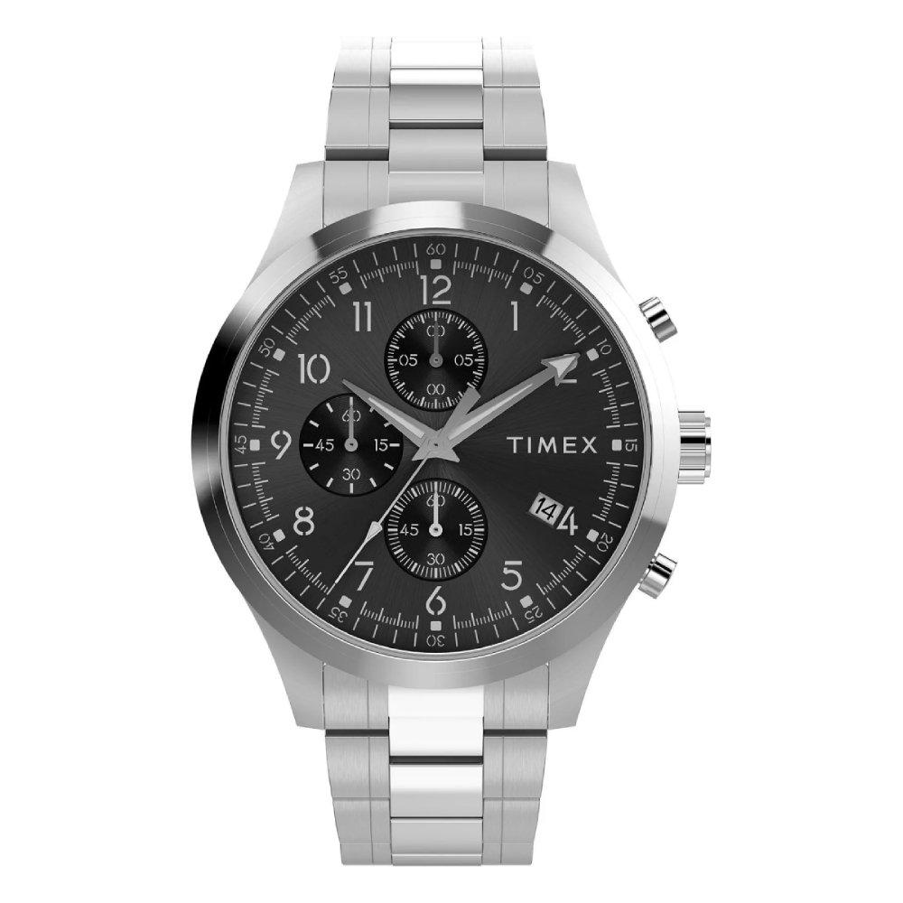 Timex Watch For Men 43mm Silver Strap TW2Y01400 Silver