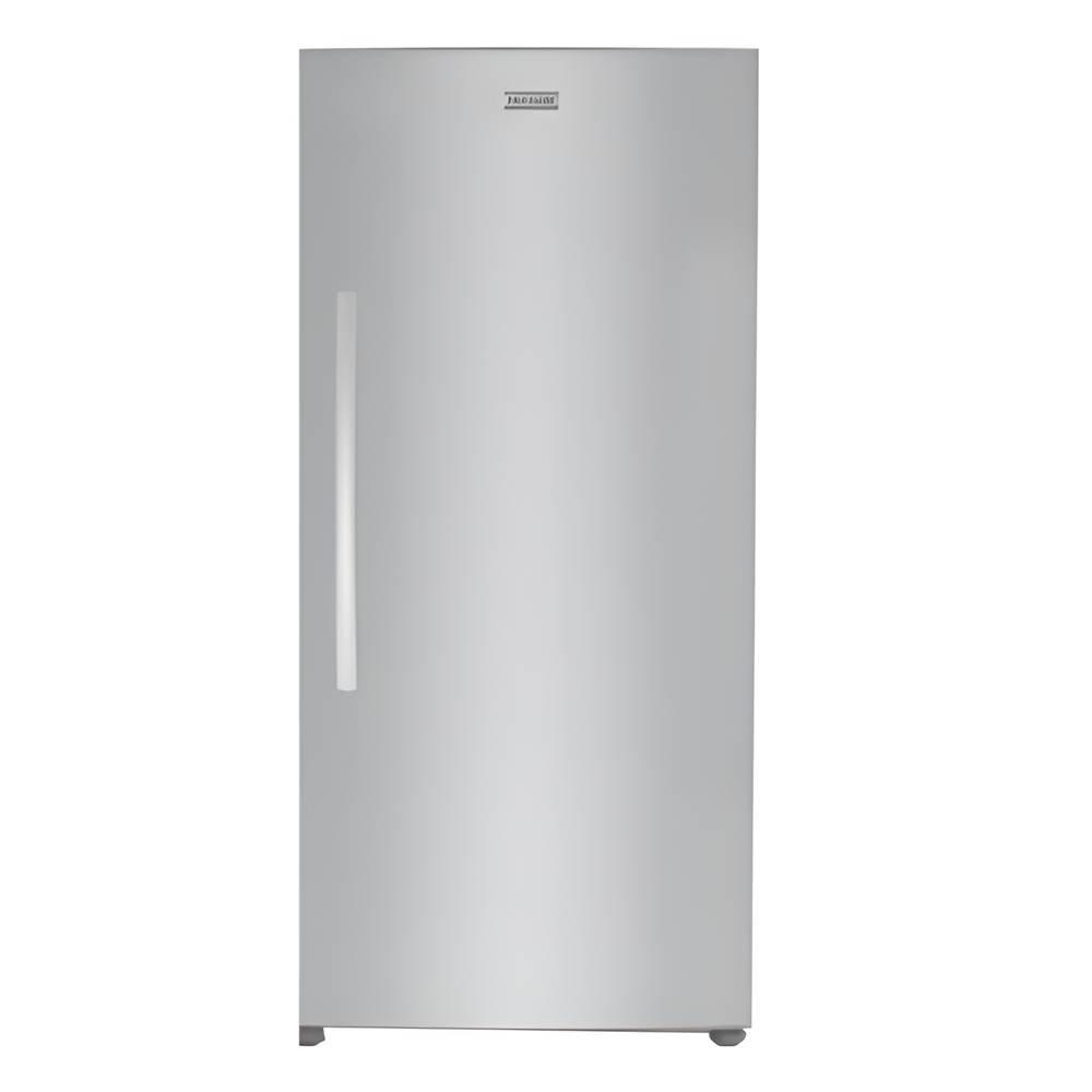 مجموعة فريجيدير من ثلاجة باب واحد + فريزر عامودي  – ستانلس ستيل