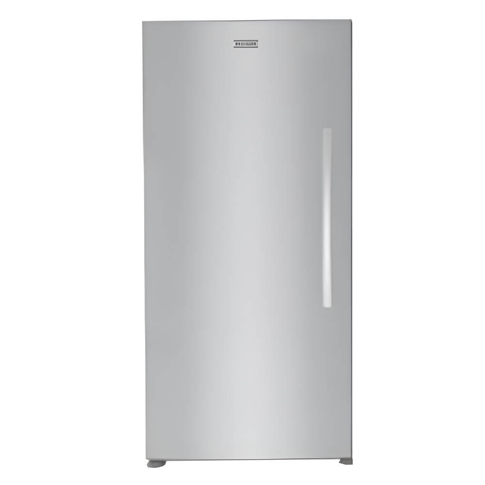 مجموعة فريجيدير من ثلاجة باب واحد + فريزر عامودي  – ستانلس ستيل