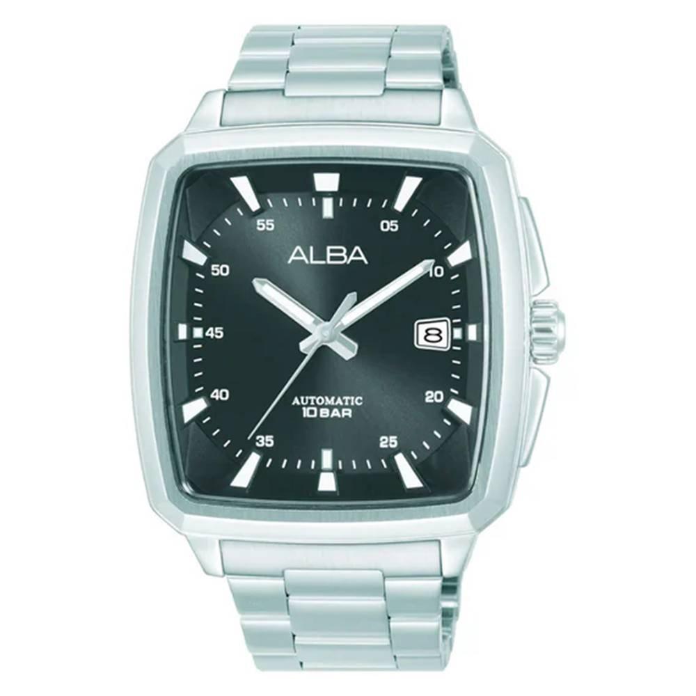 Alba Mechanical Watch for Men, Analog, 40X49mm, Stainless Steel Strap, AU4043X1 - Silver