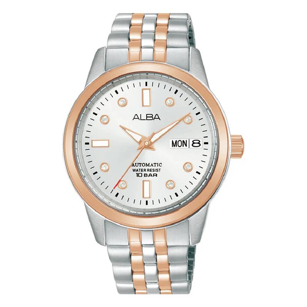 Alba Mechanical Watch for Women, Analog, 36mm, Stainless Steel Strap, AL4666X1 – Two Tone