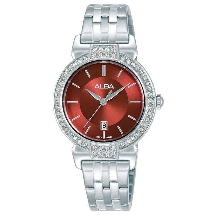 Alba 30mm Fashion Watch for Women, Analog, Stainless steel Band, AH7DA7X1- Silver