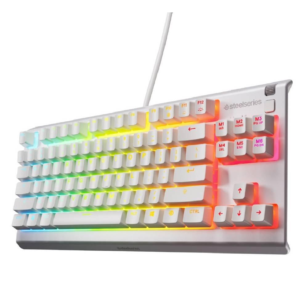 SteelSeries Apex 3 TKL RGB Gaming Keyboard, 64819 - white