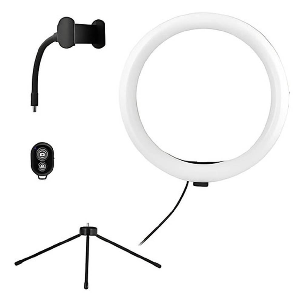 Hyphen 10-Inch LED Ring Light with Mini Tripod and Phone Holder, HVR-10RLTP4602 - Black