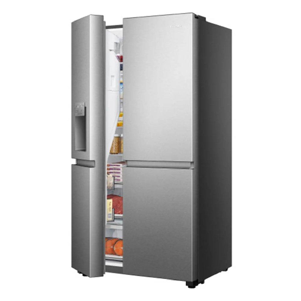 Hisense Side By Side Refrigerator, 601 L, 21.2CFT, RS5P819STC - Inox