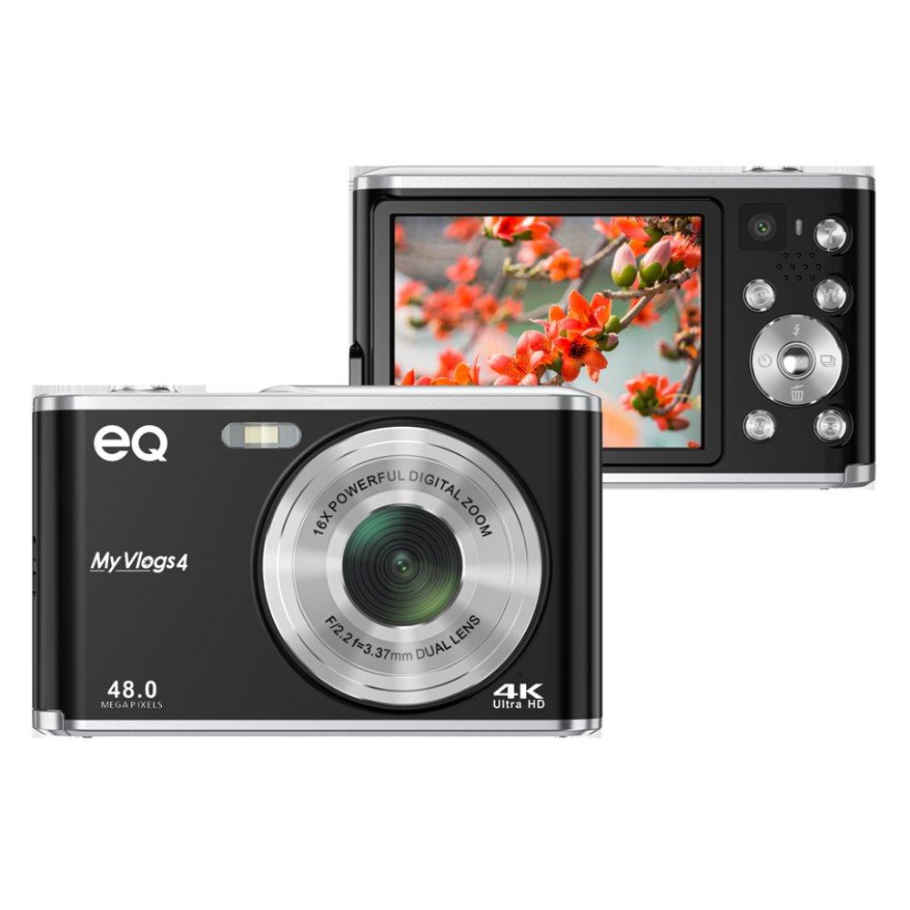 EQ Camera 48MP 16 Digital Zoom, MyVlogs4 - Black