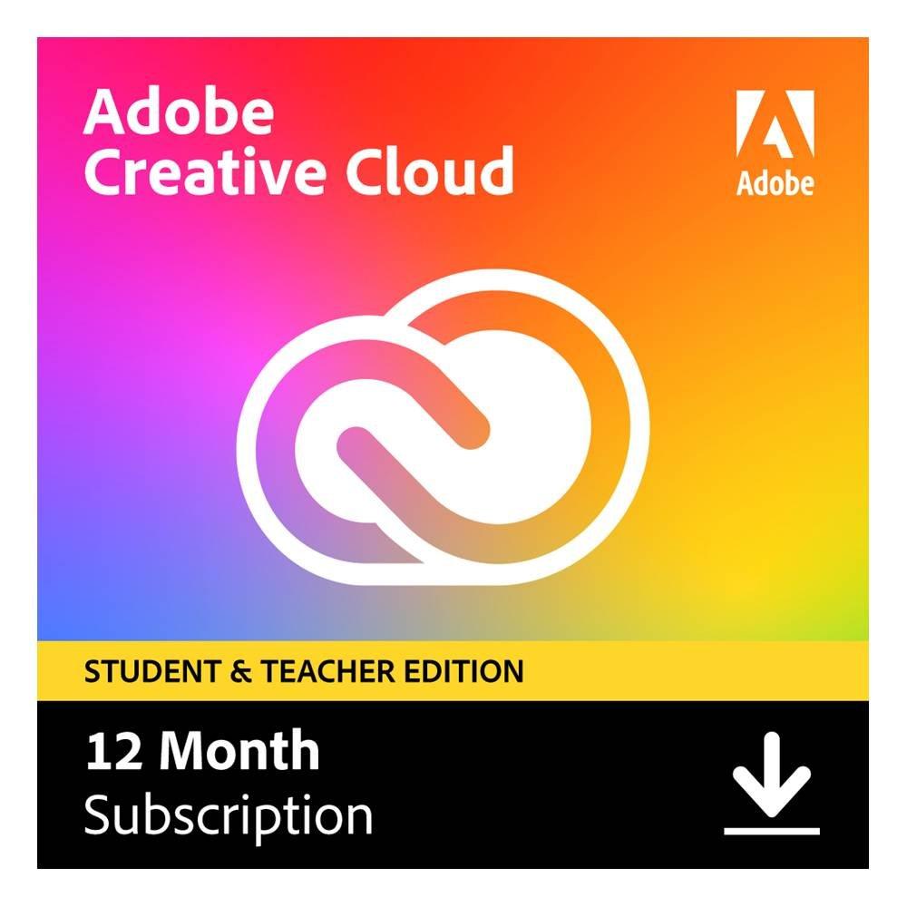 Adobe creative cloud Subscription for Students and Teachers - 12 Month ...