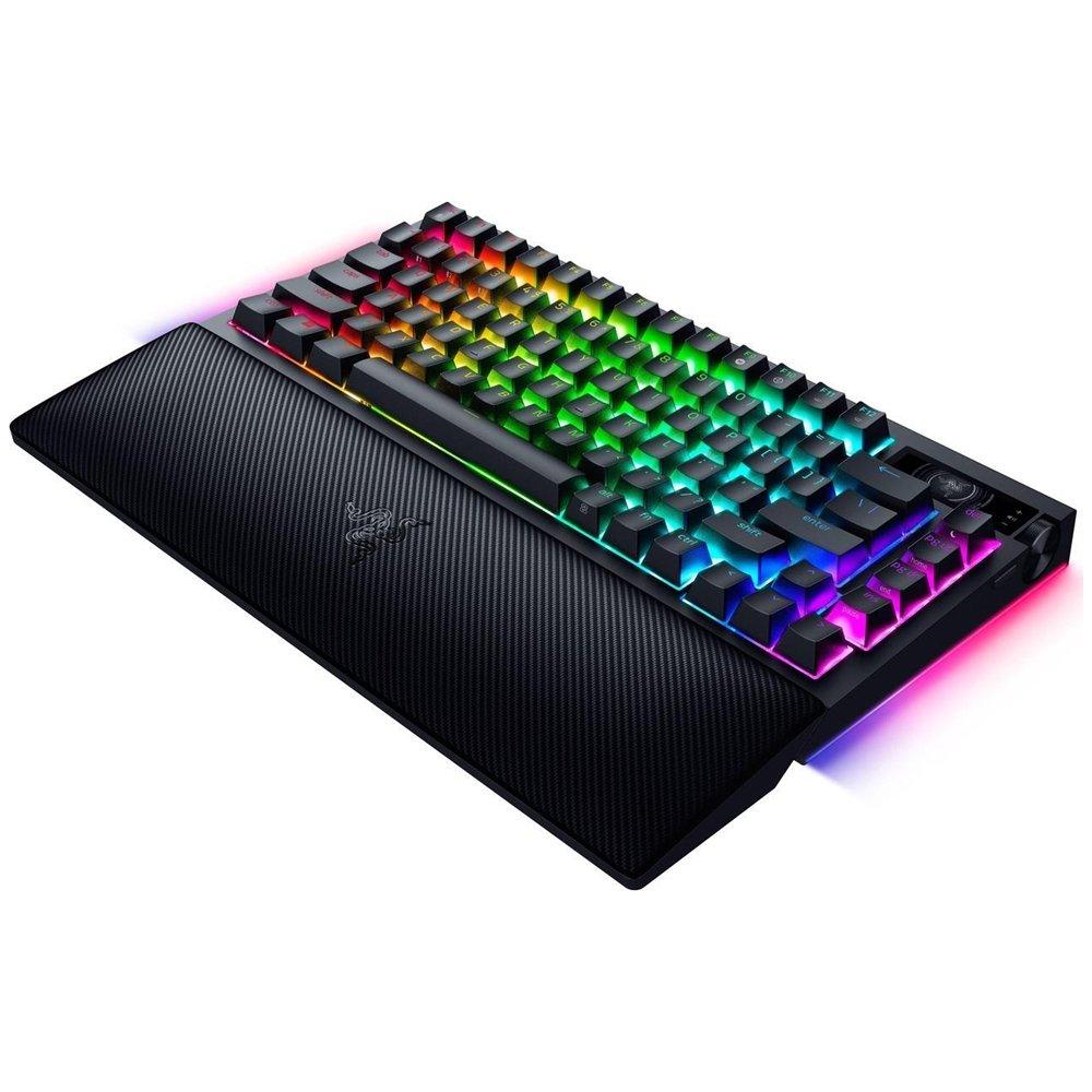 Razer BlackWidow V4 Pro 75% Wireless Hot-Swappable Gaming Keyboard with OLED -US Layout - Black