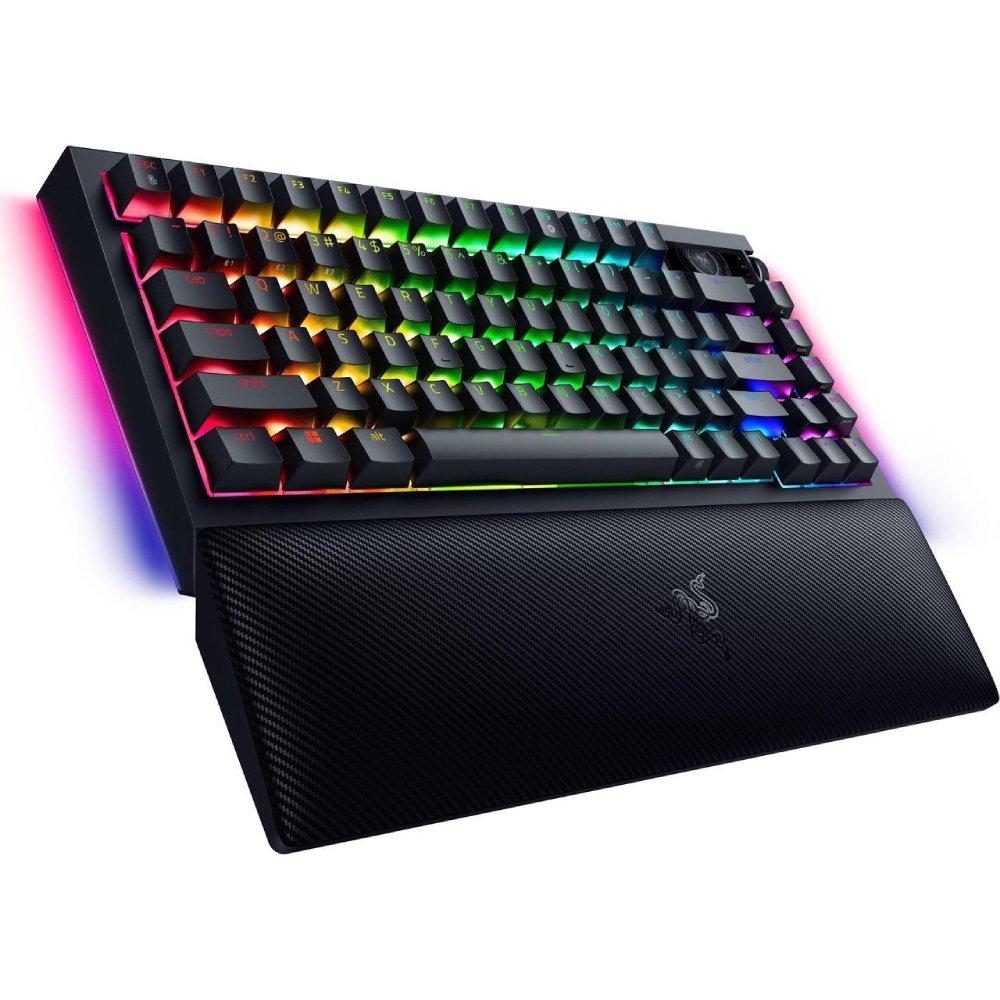 Razer BlackWidow V4 Pro 75% Wireless Hot-Swappable Gaming Keyboard with OLED -US Layout - Black