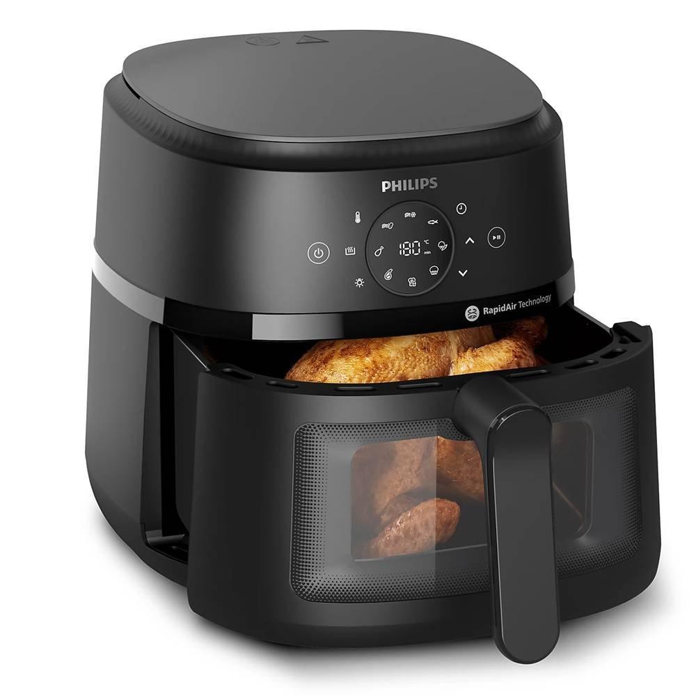 مقلاة هوائية من فيليبس، بقوة 1700 واط، سعة 6.2 لتر، NA230/09 - أسود