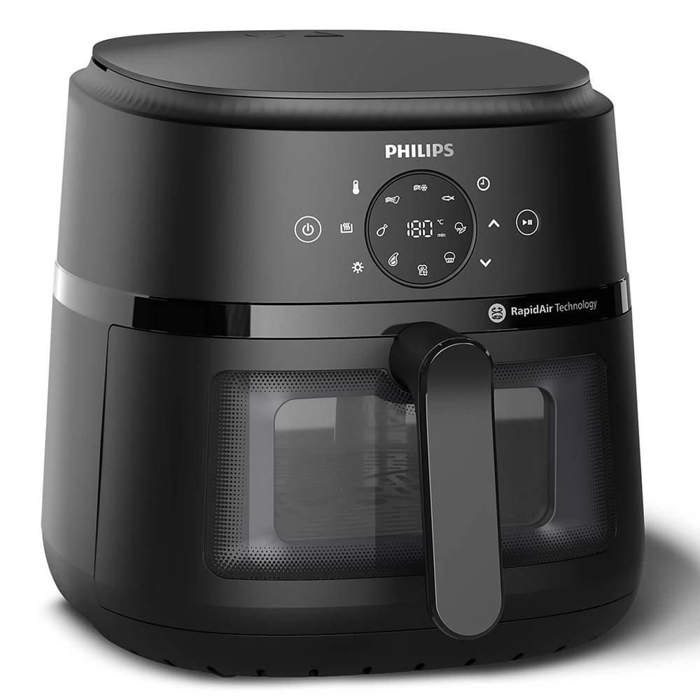 مقلاة هوائية من فيليبس، بقوة 1700 واط، سعة 6.2 لتر، NA230/09 - أسود