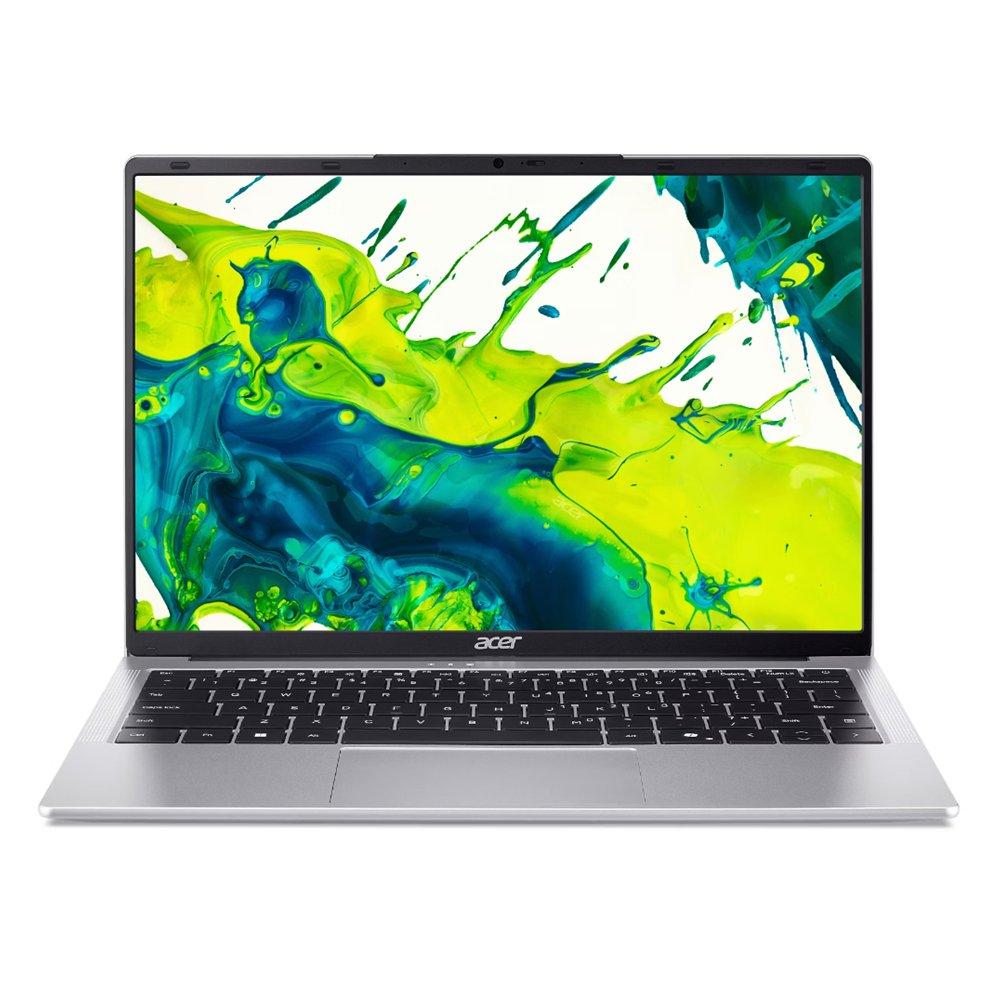 Acer Aspire Lite Laptop, Intel Core 3, 8GB RAM, 512GB SSD, Intel Shared Graphics, 14”, Windows 11 Home, AL14-32P-329C - Silver