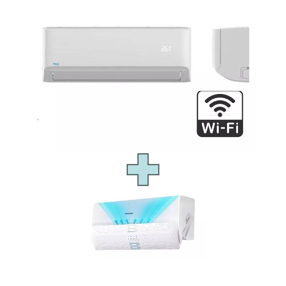 Wansa Diamond Split AC, 10.3K BTU, Wi-fi Connection+ Air Deflector accessory, WSUC10CMDS+AIRDEF - White