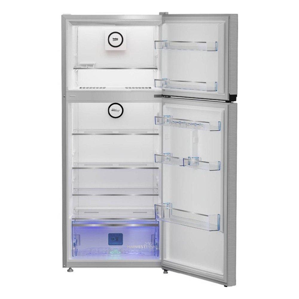 Beko Top Freezer Refrigerator, 367L, 13CFT, RDNG49M20SX - Silver