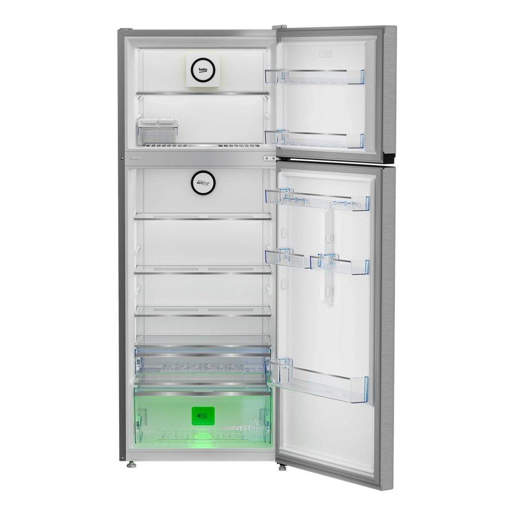 Beko Top Mount Refrigerator, 406L, 14.3CFT, RDNG55M20TSX - Silver