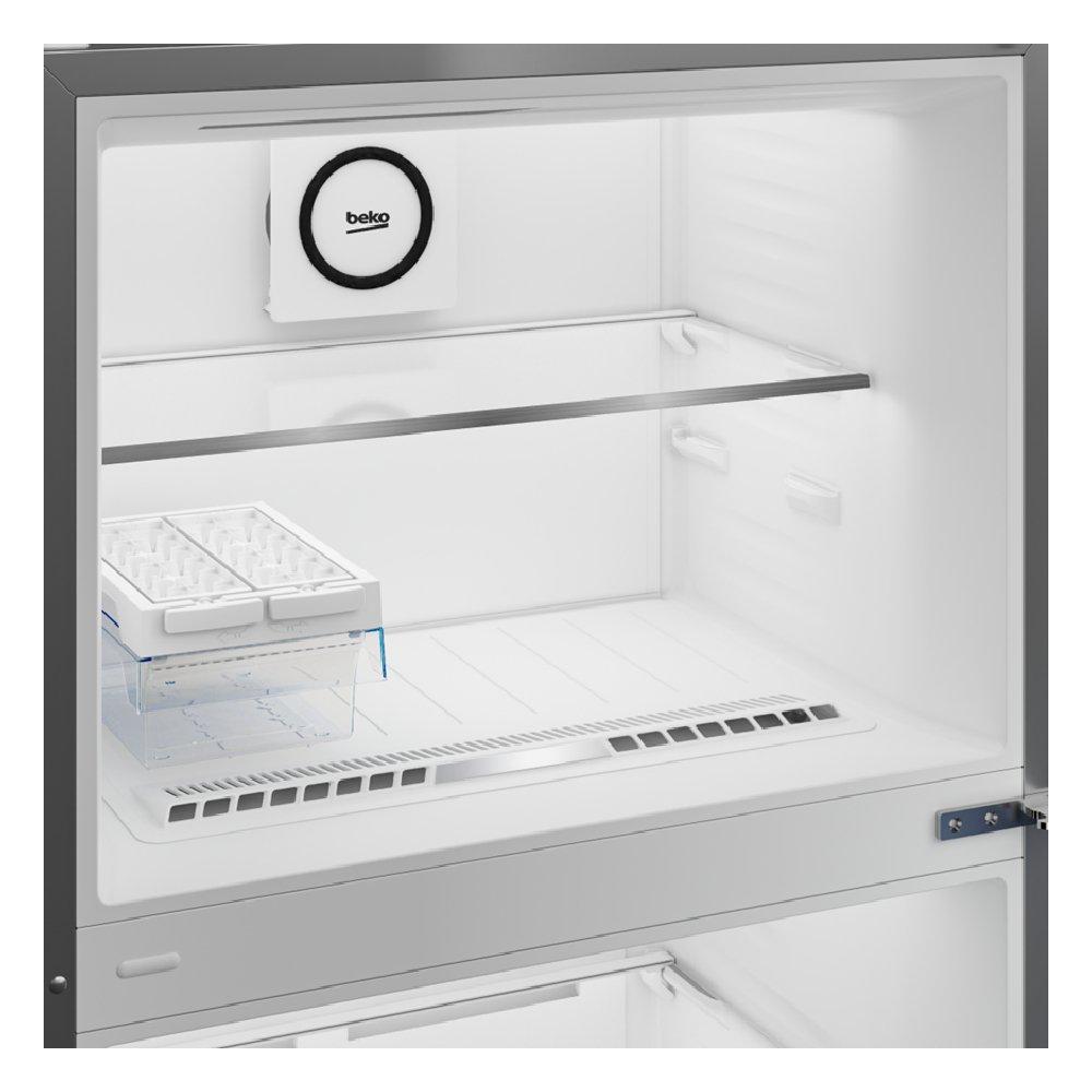 Beko Top Mount Refrigerator, 406L, 14.3CFT, RDNG55M20TSX - Silver
