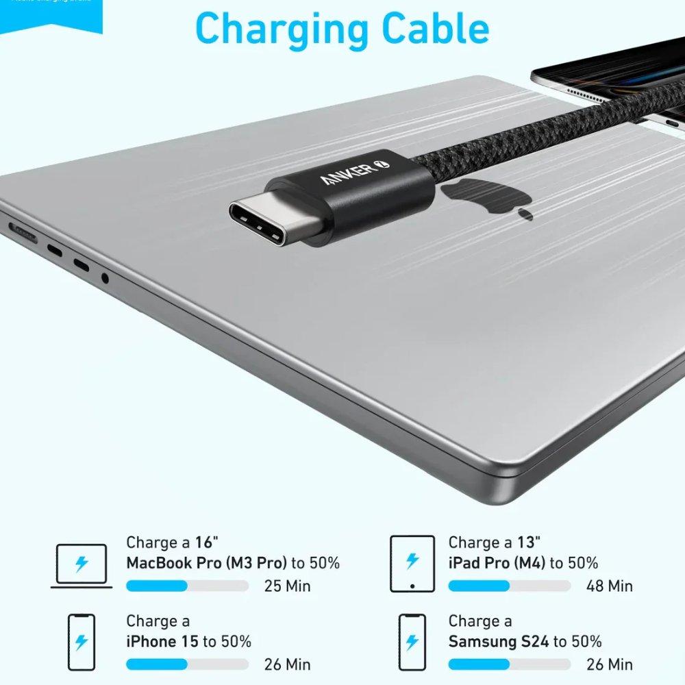 Anker Cable USB-C to USB-C 240W 0.9m Black