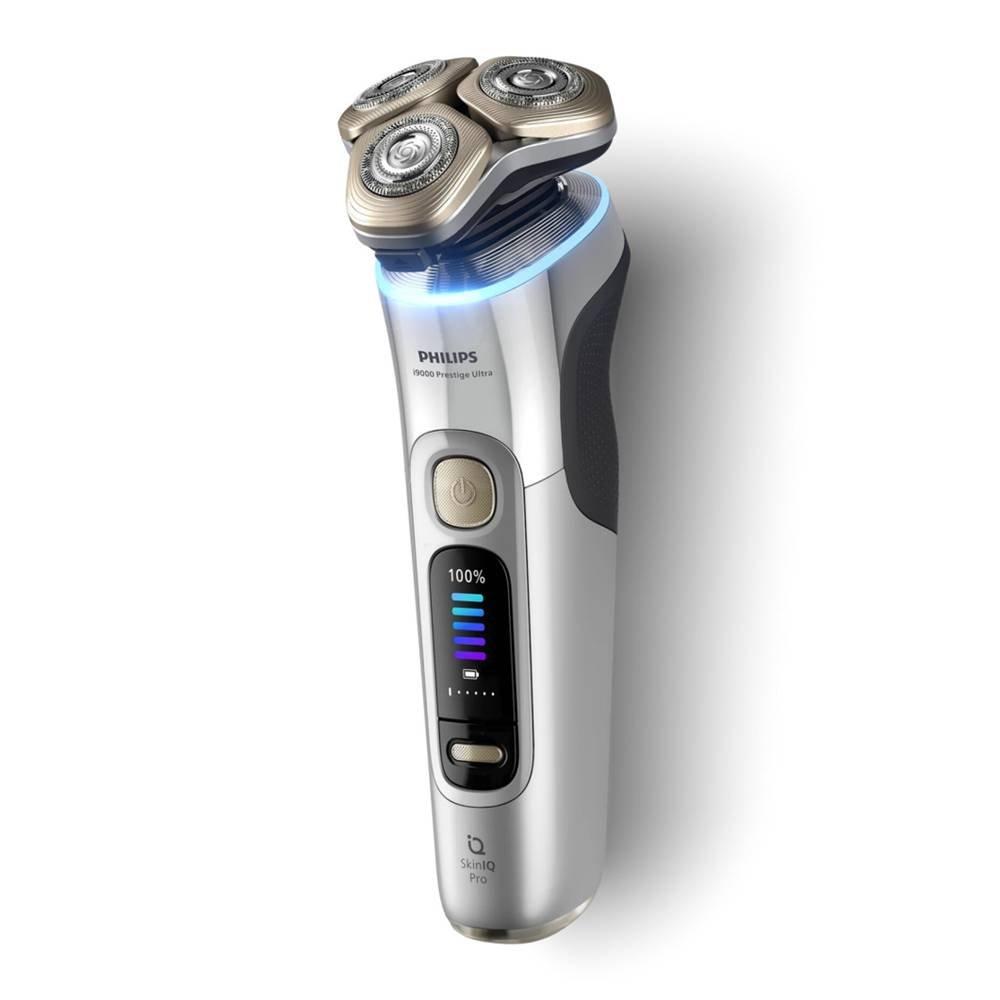 Philips i9000 Prestige Ultra Shaver XP9404/31 | Wet & dry | Ultimate close, comfortable shave | 5 modes | Quick clean system | Light-up charging stand | 60 min cordless | Travel case