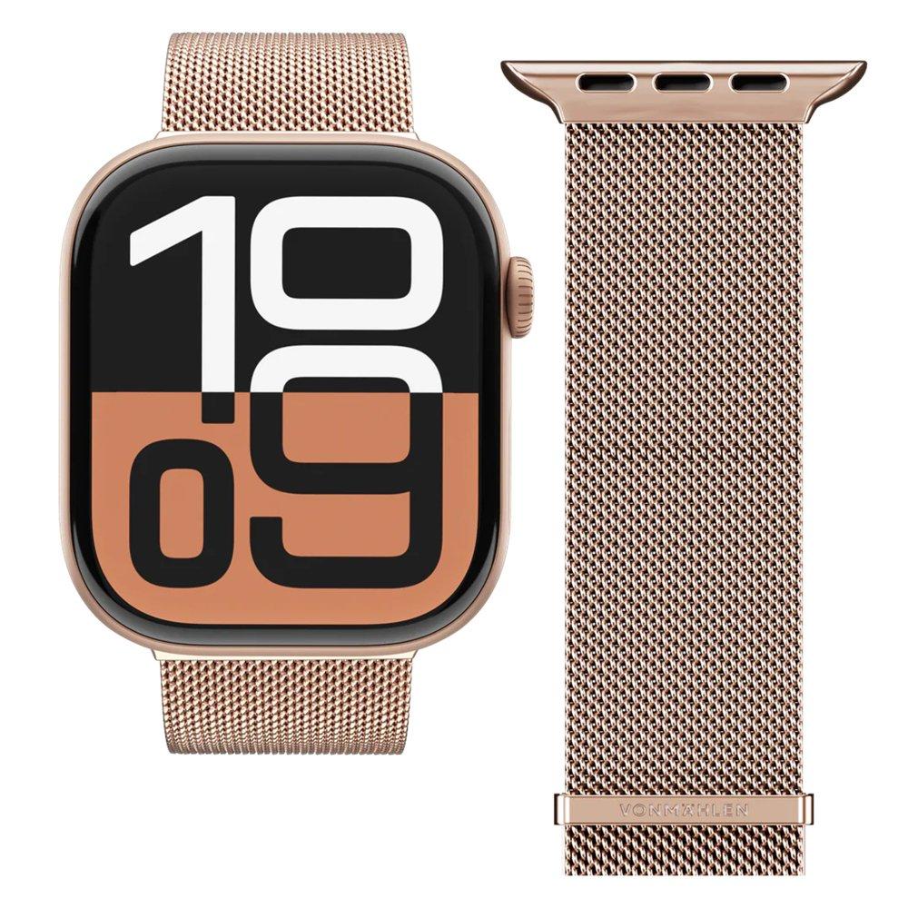 حزام فونماهلين ميلانو لوب ٢ لساعة أبل 42/ 44/ 45/ 49مم – ذهبي ووردي