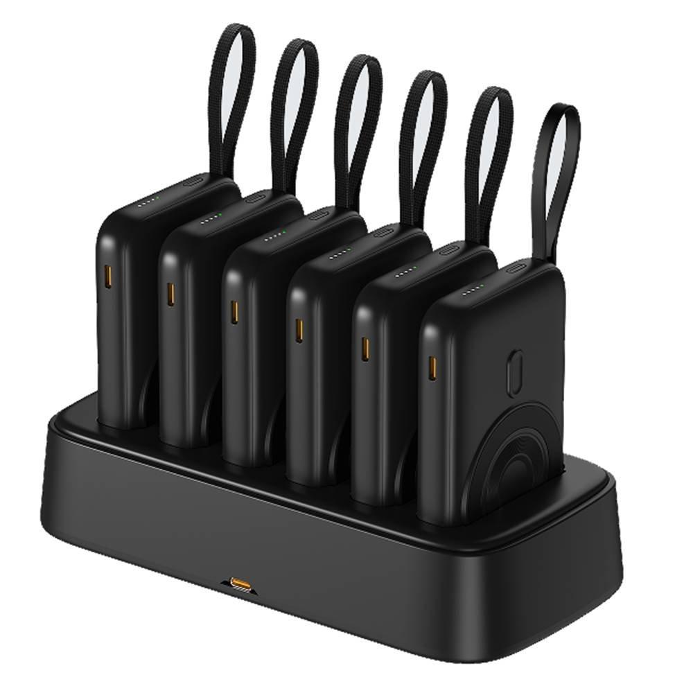 Gizzy Magsafe 6 In 1 Wireless Charging Power Bank,HW36DW-6 - Black