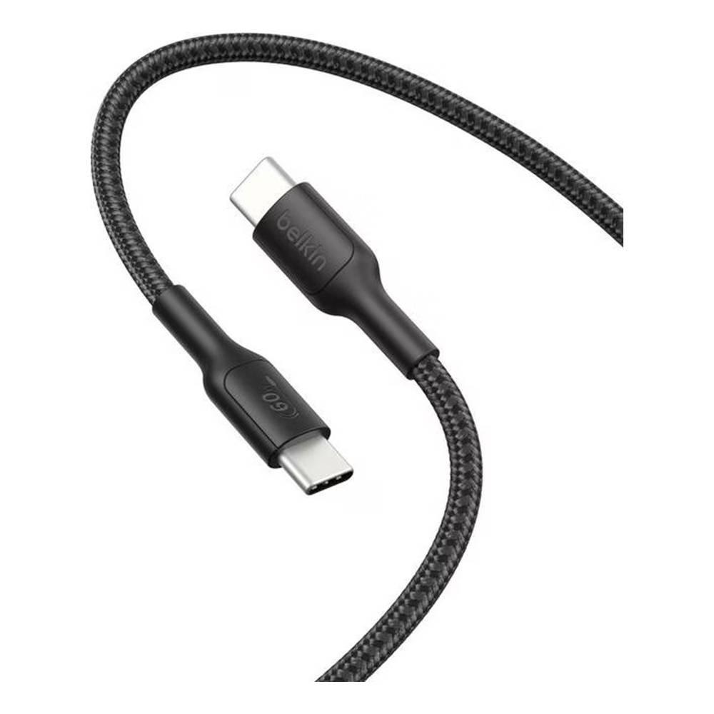 Belkin Gaming Braided USB-C to USB-C Cable, 60W,ENA008HQ2MBK- Black