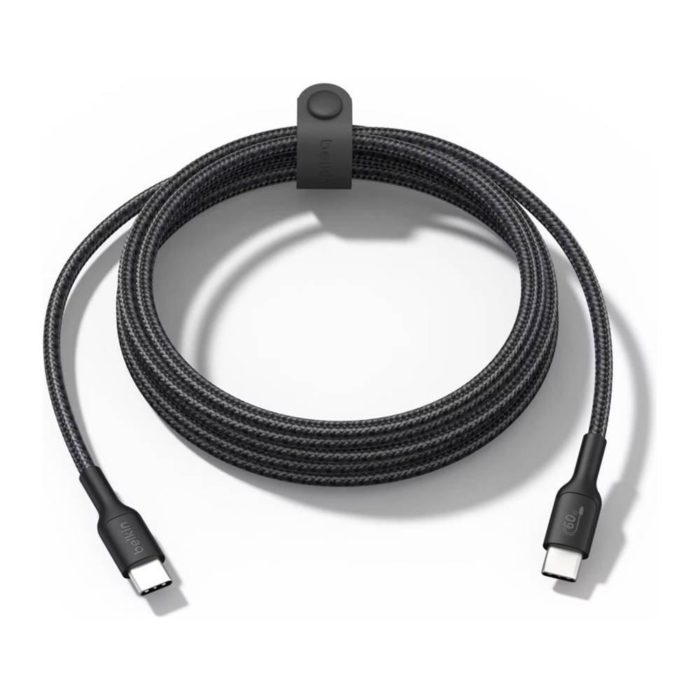 Belkin Gaming Braided USB-C to USB-C Cable, 60W,ENA008HQ2MBK- Black