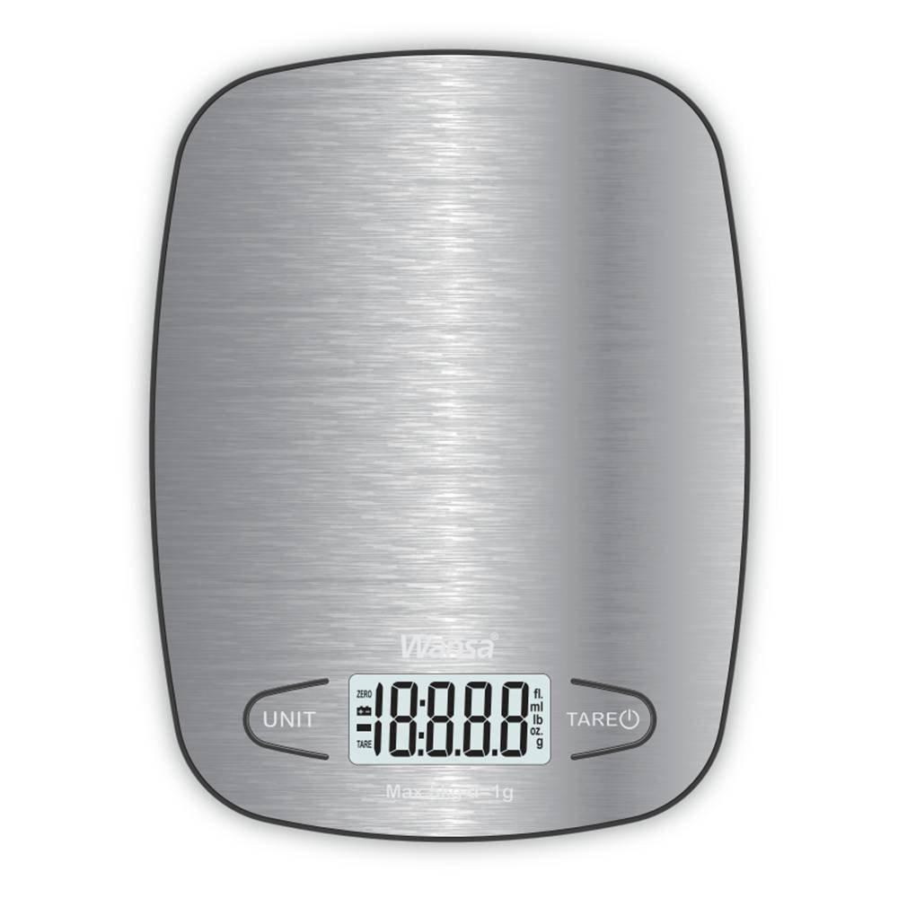 ميزان مطبخ رقمي من ونسا ، سعة 5 كجم، EC411 - ستانلس ستيل