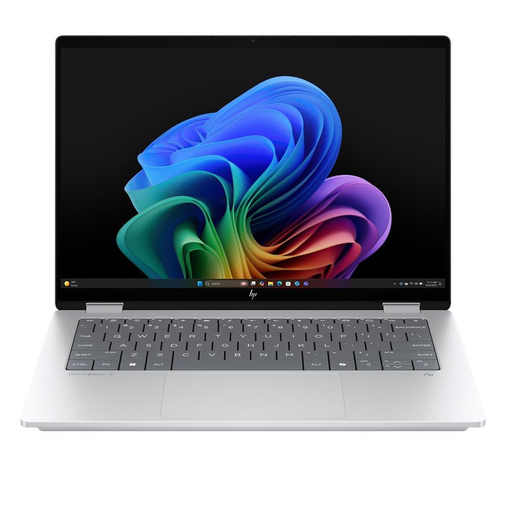 HP OmniBook X Flip Laptop, 14”, Ryzen AI 5, 16GB RAM, 512GB SSD, AMD Radeon 840M, Windows 11 Home, 14-FK0006NE - Silver